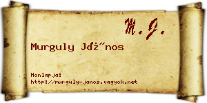 Murguly János névjegykártya